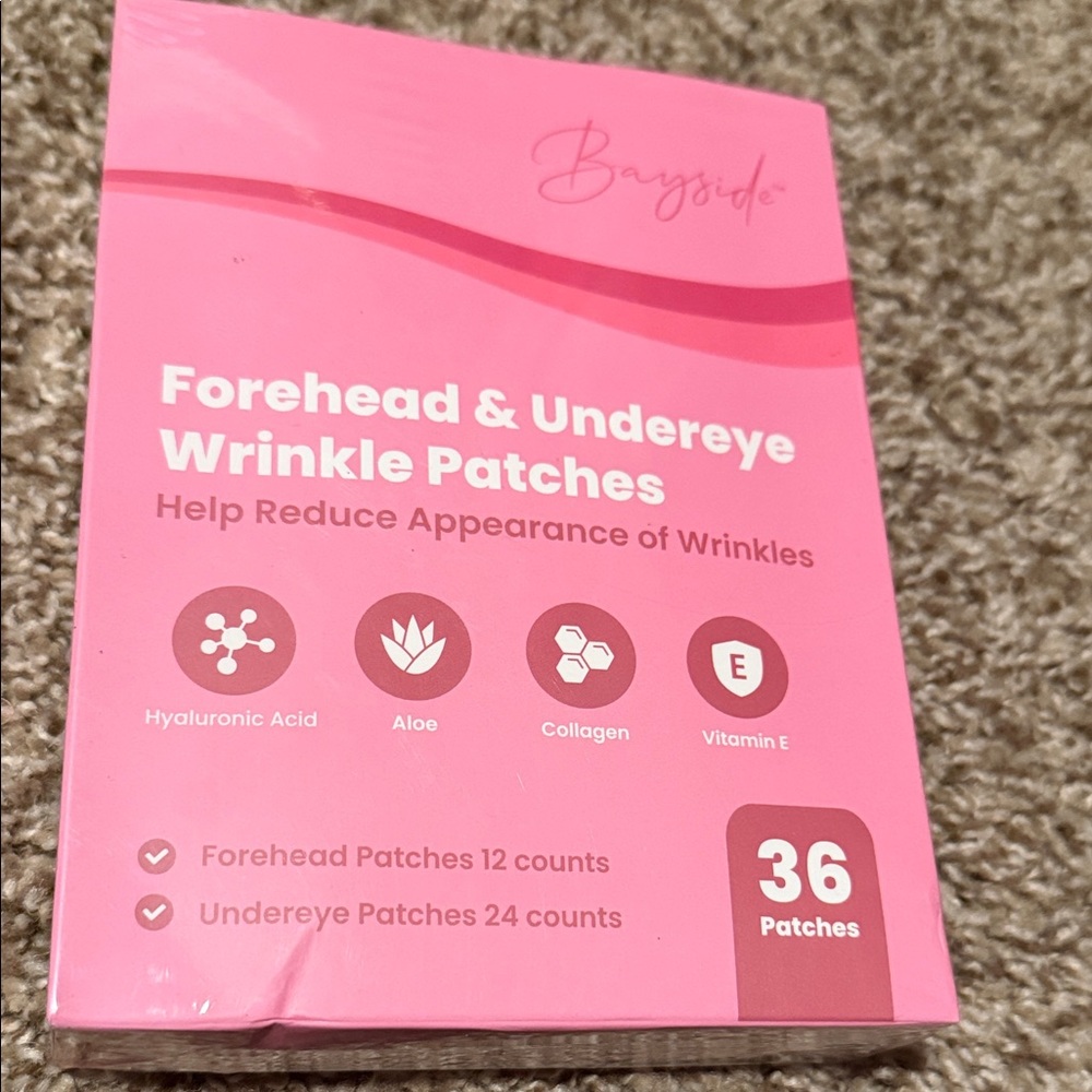 Bayside Forehead & Undereye Wrinkle Patches 36 count - NWOT
